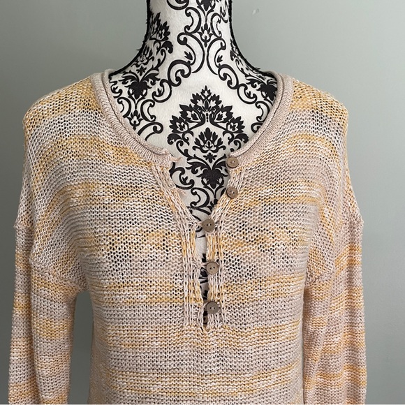 Maurices Striped Long Sleeve Knit Sweater Women’s Size Small Button Accents - Picture 2 of 11